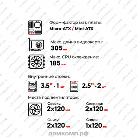 недорогой корпус для сборки компьютера. домкомп.рф